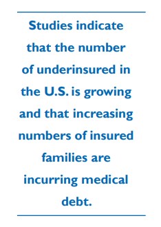 Quote: studies indicate that the number of underinsured in the US