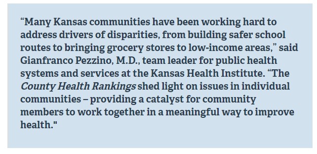 Quote: Many Kansas communities have been working ...