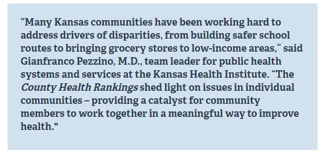 Quote: Many Kansas communities have been working ...