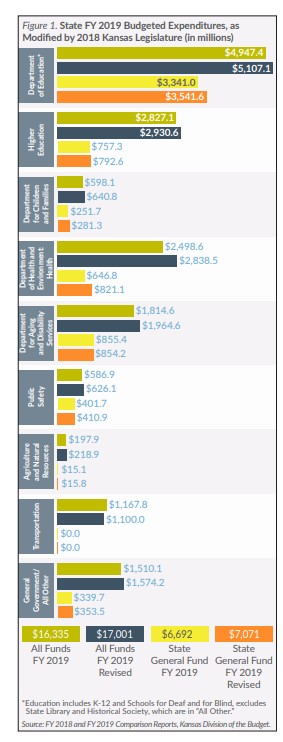 Figure 1: Bar chart - State FY 201 budgeted expenditures