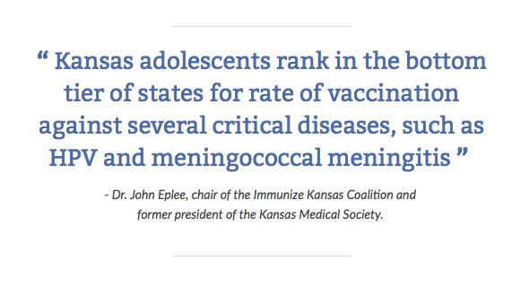 Quote Kansas adolescents rank in the bottom Dr. John Eplee