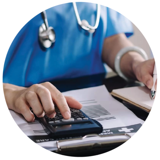 Photo of nurse filling out paperwork