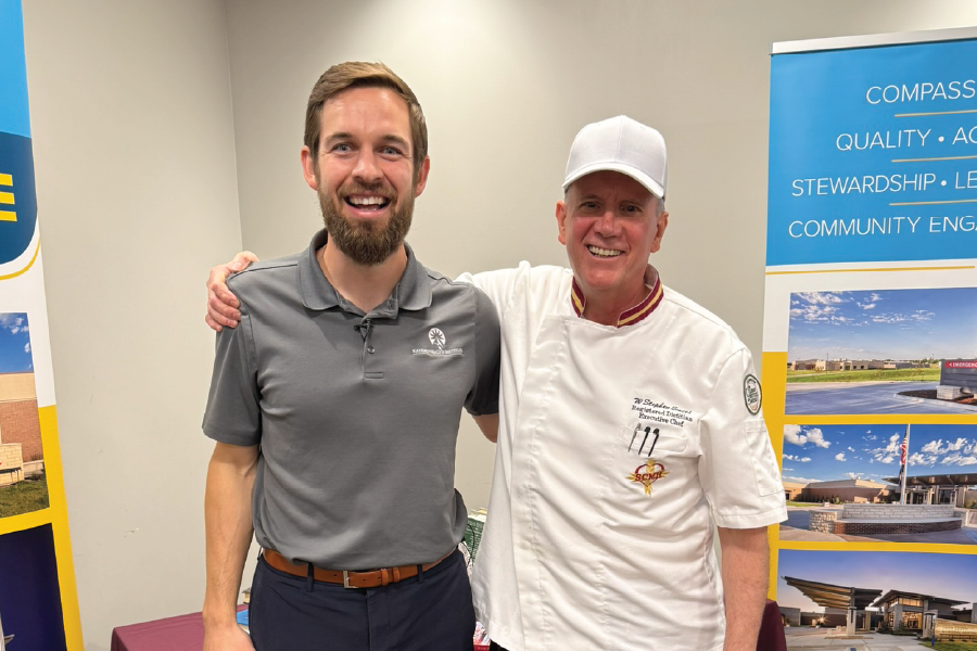 Photo of Chef Steve Smith and Wyatt Beckman