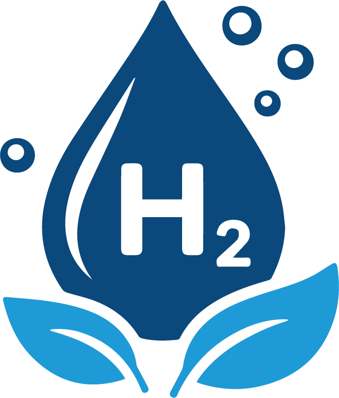 Icon showing a drop of water by two leaves.